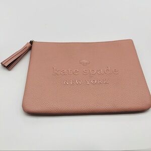 Kate Spade Large Tassel Pouch in Rosy Rocks